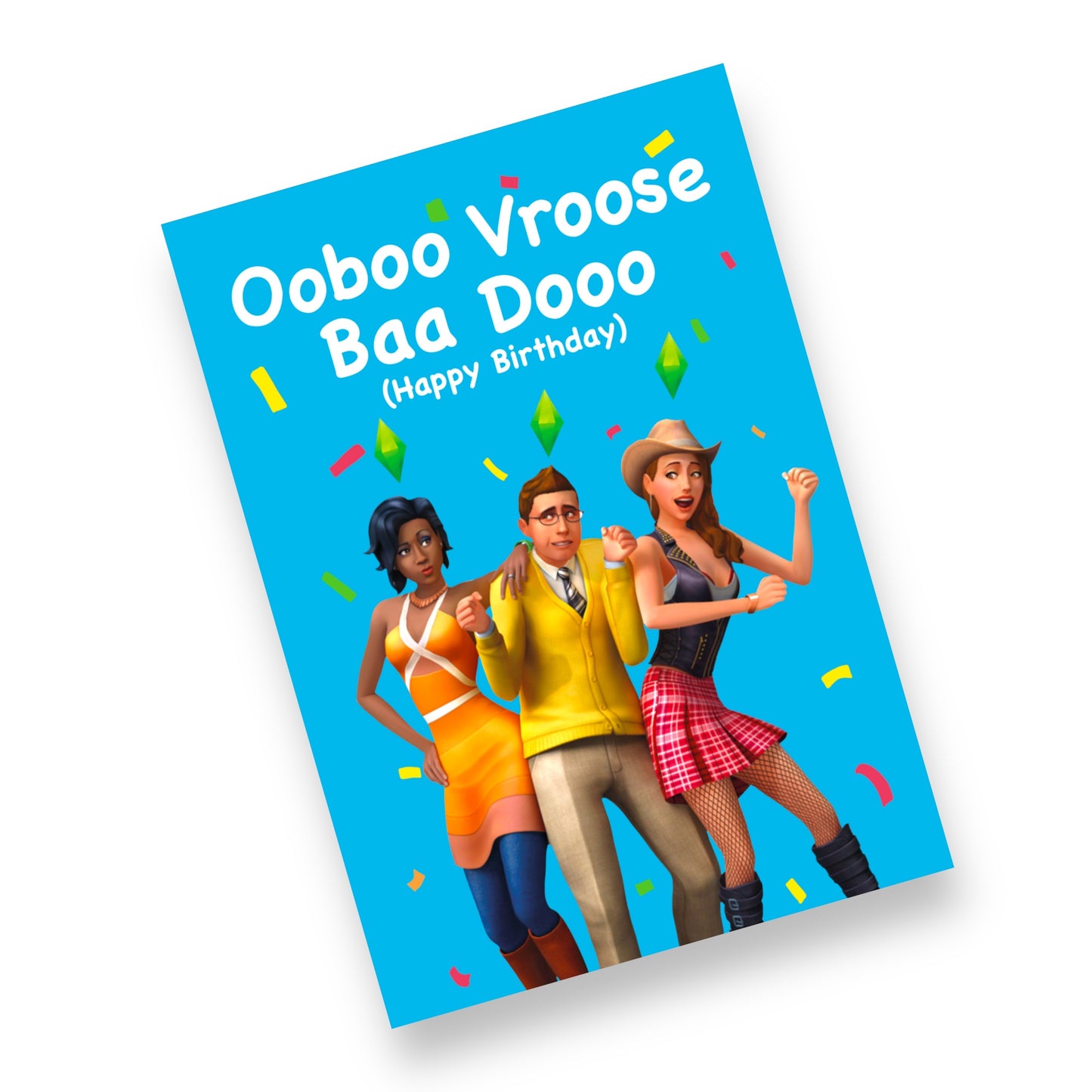 A5 Sims - Happy Birthday Card