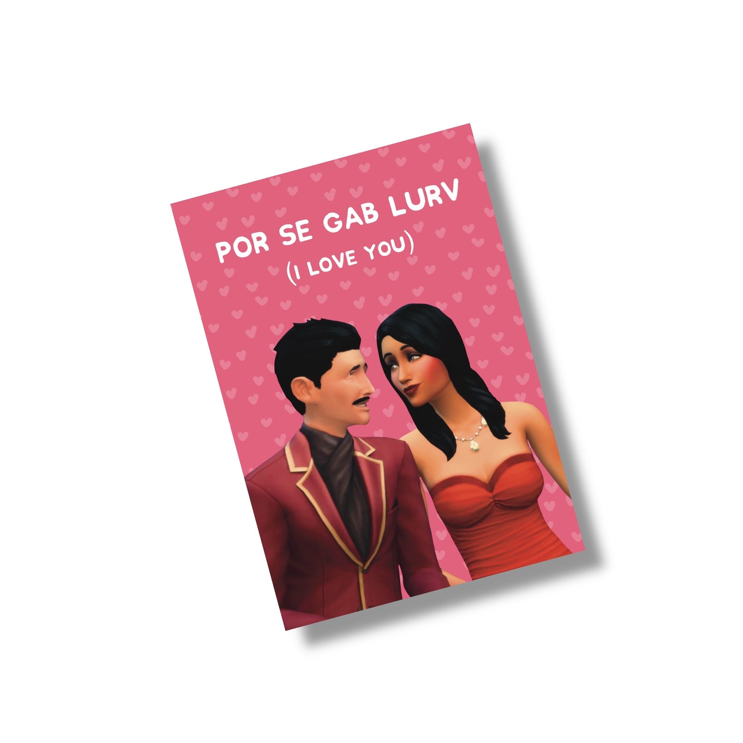 A5 Sims - I Love You Card