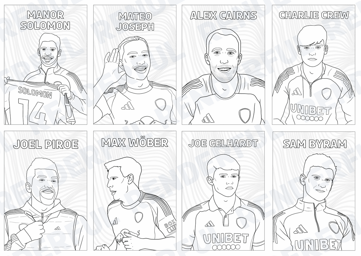 A4 Leeds United 2024/25 Colouring Book