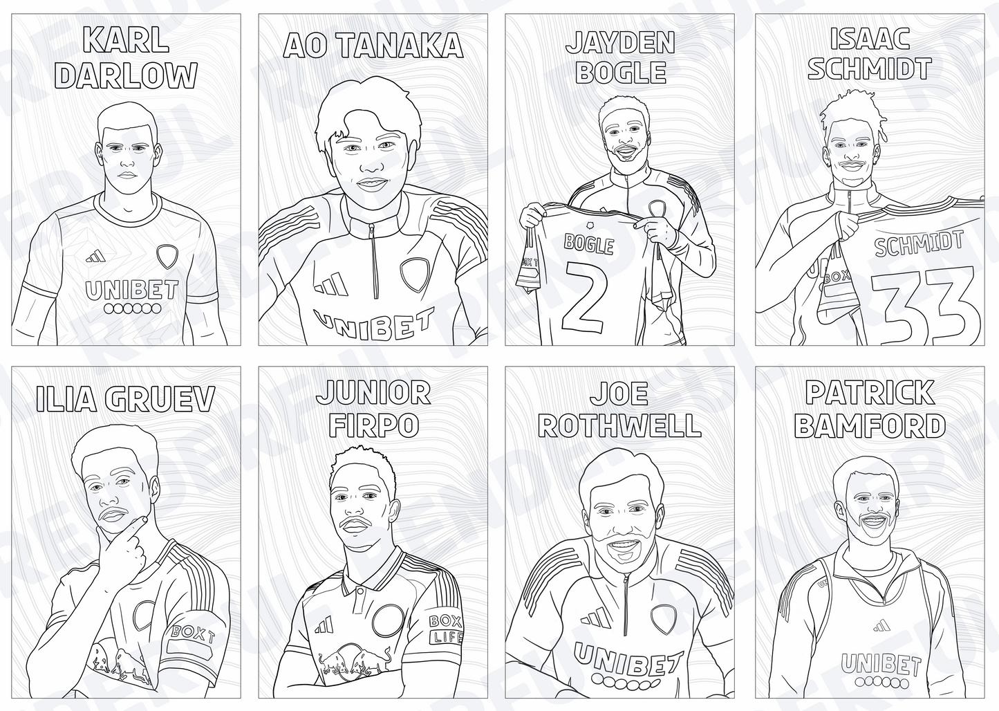 A4 Leeds United 2024/25 Colouring Book