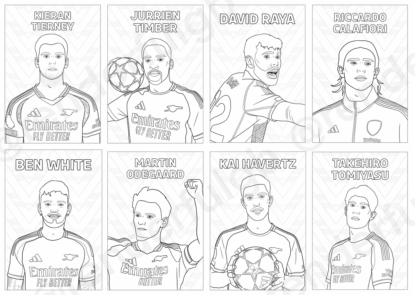 Arsenal Men 24/25 Colouring Book