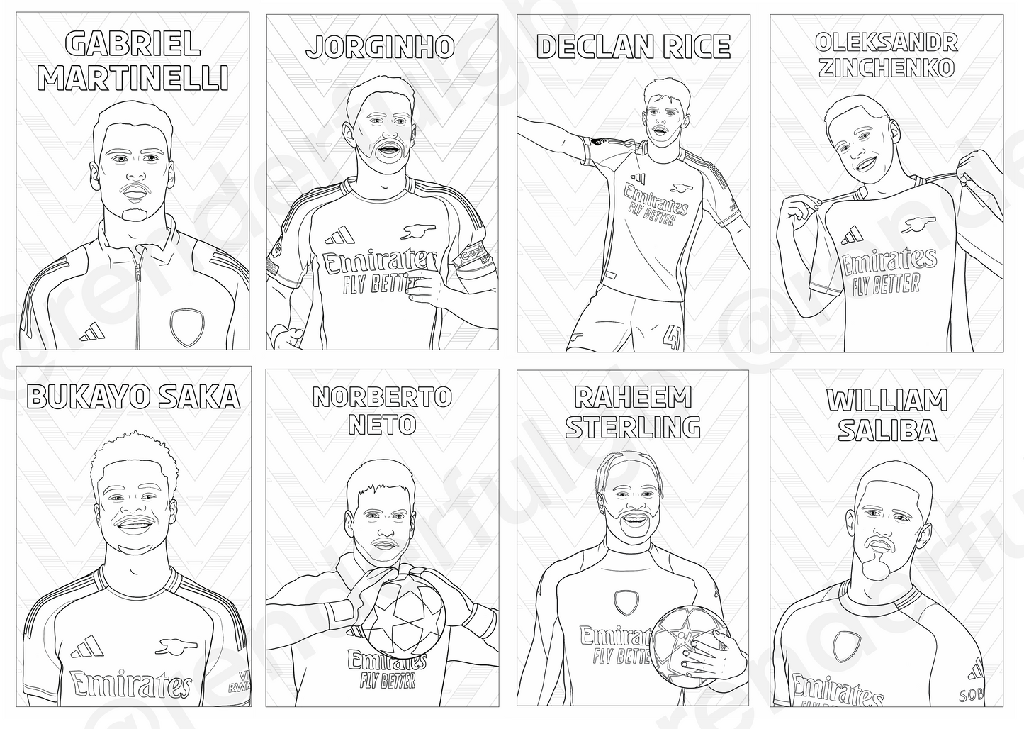 Arsenal Men 24/25 Colouring Book