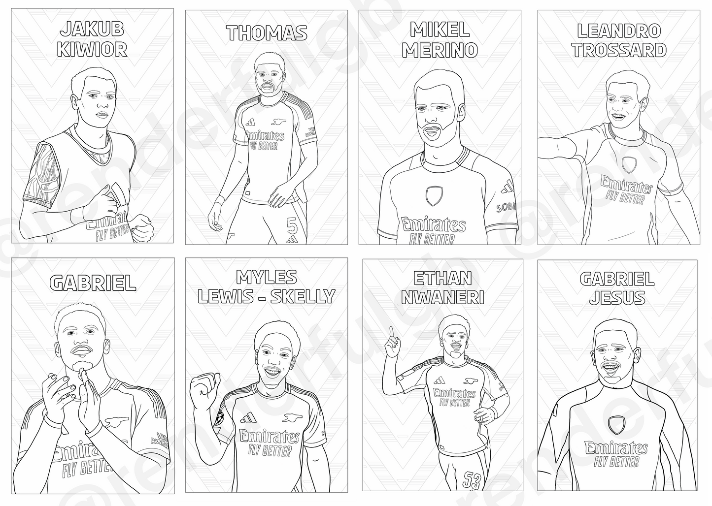 Arsenal Men 24/25 Colouring Book