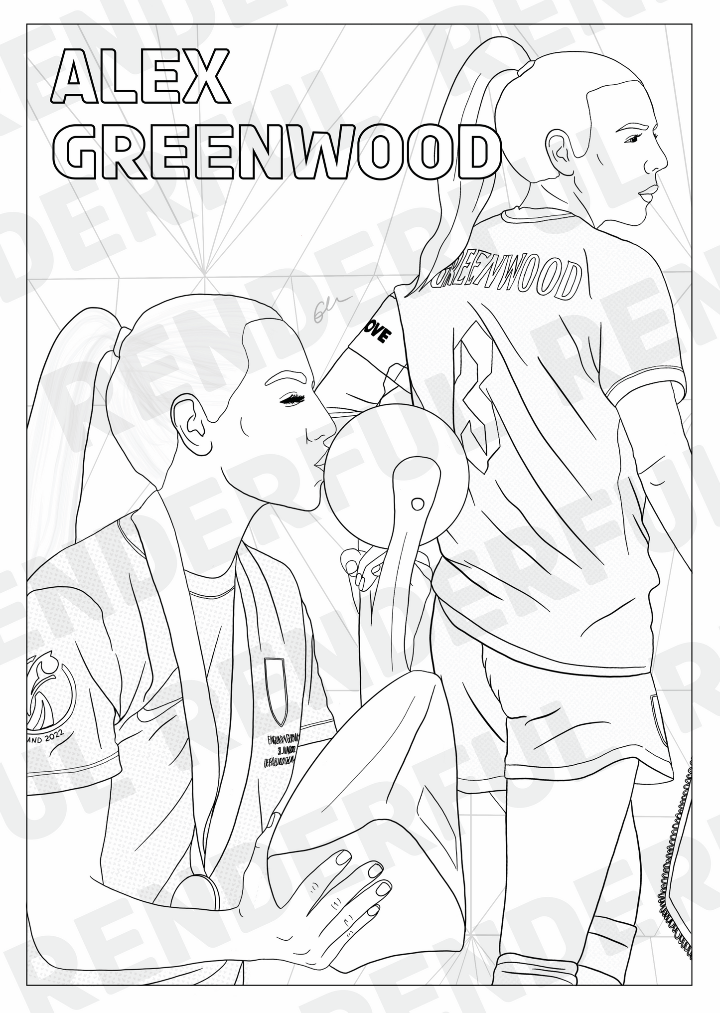 A4 England Lionesses Inspired Colouring Book