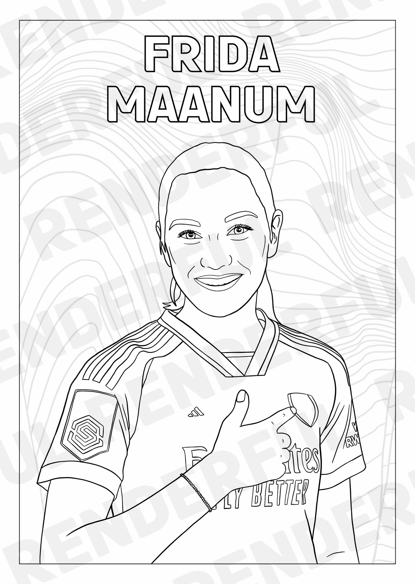 A4 Arsenal Women 2023/24 Inspired Colouring Book