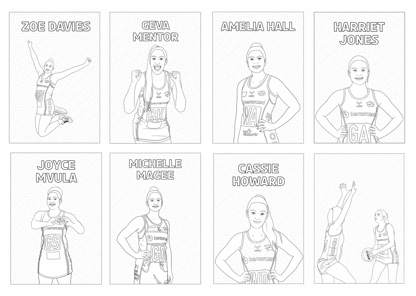 A4 Leeds Netball Colouring Book