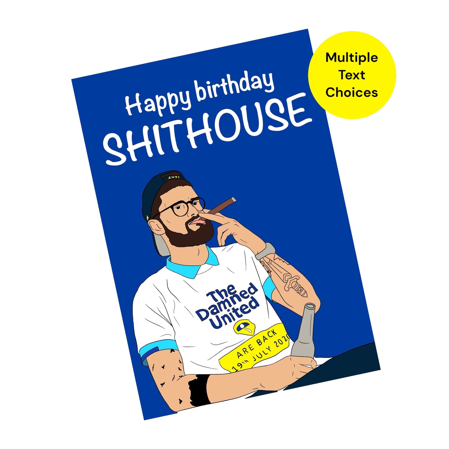 A5 Leeds United Legend, Klich Shithouse Birthday / Fathers Day Card