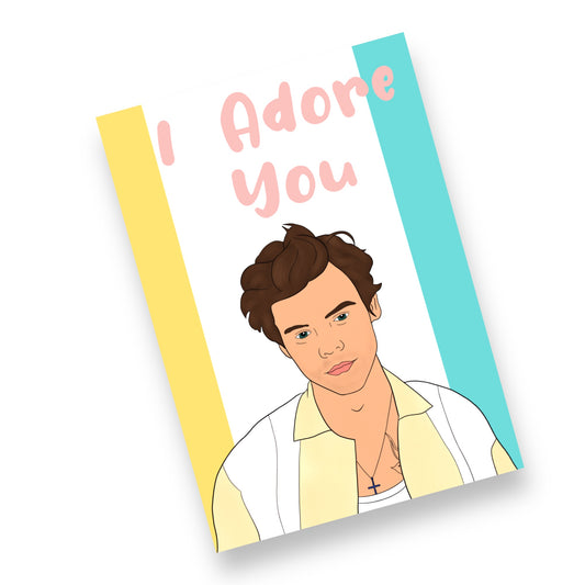 A5 Harry Styles Inspired, Adore You Card