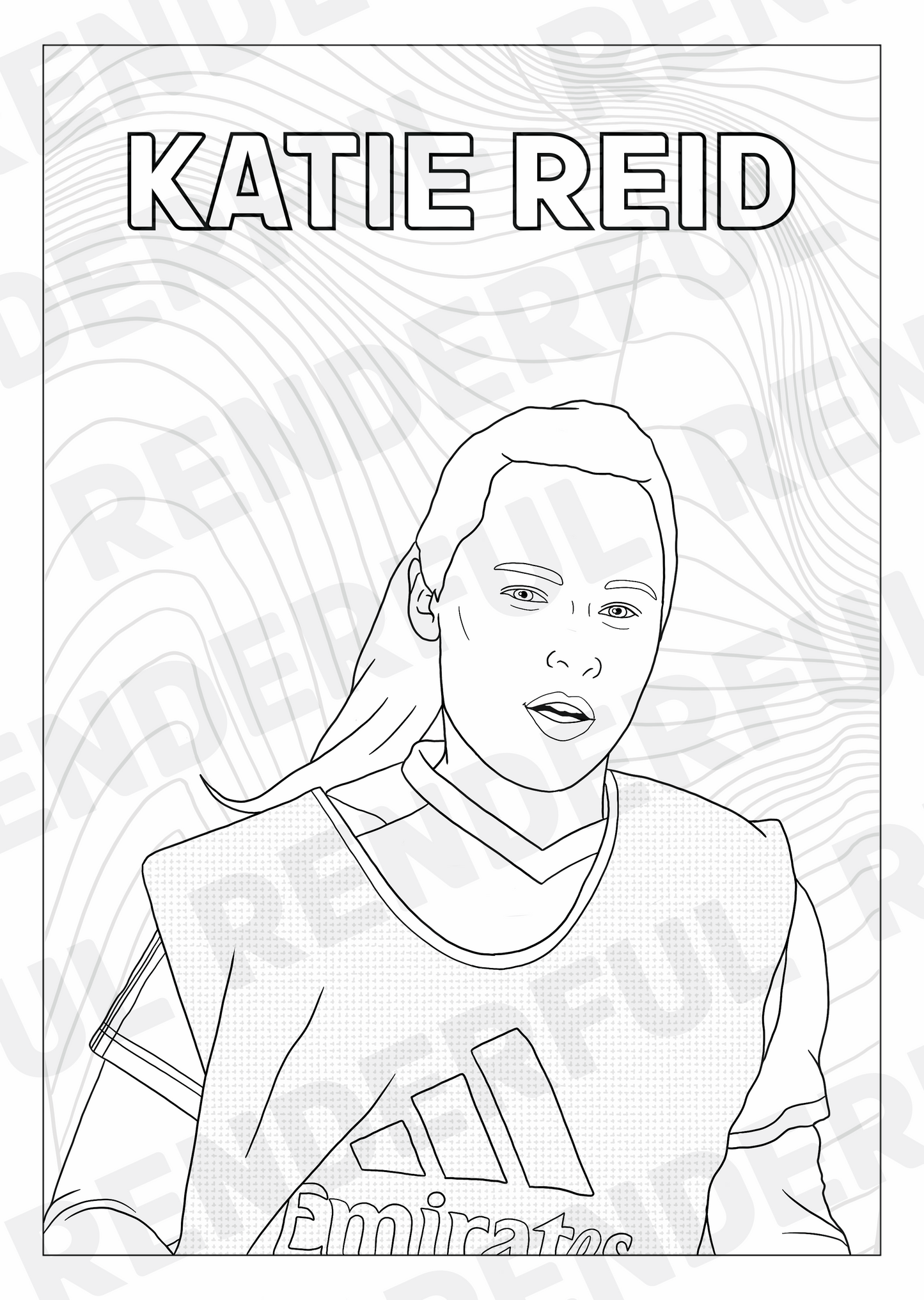 A4 Arsenal Women 2023/24 Inspired Colouring Book