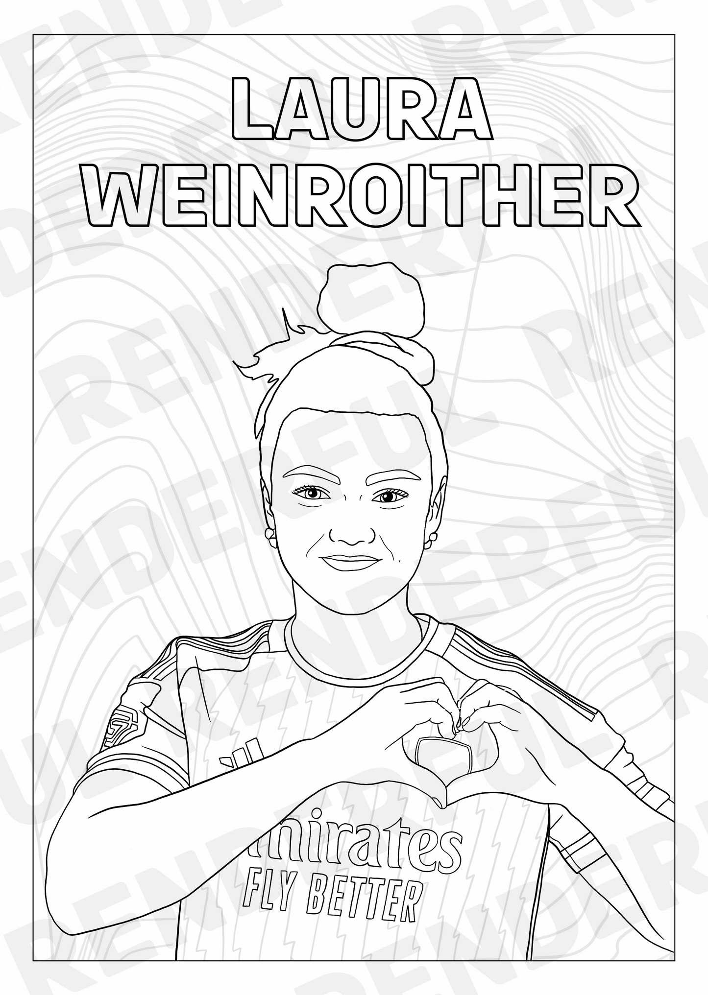 A4 Arsenal Women 2023/24 Inspired Colouring Book