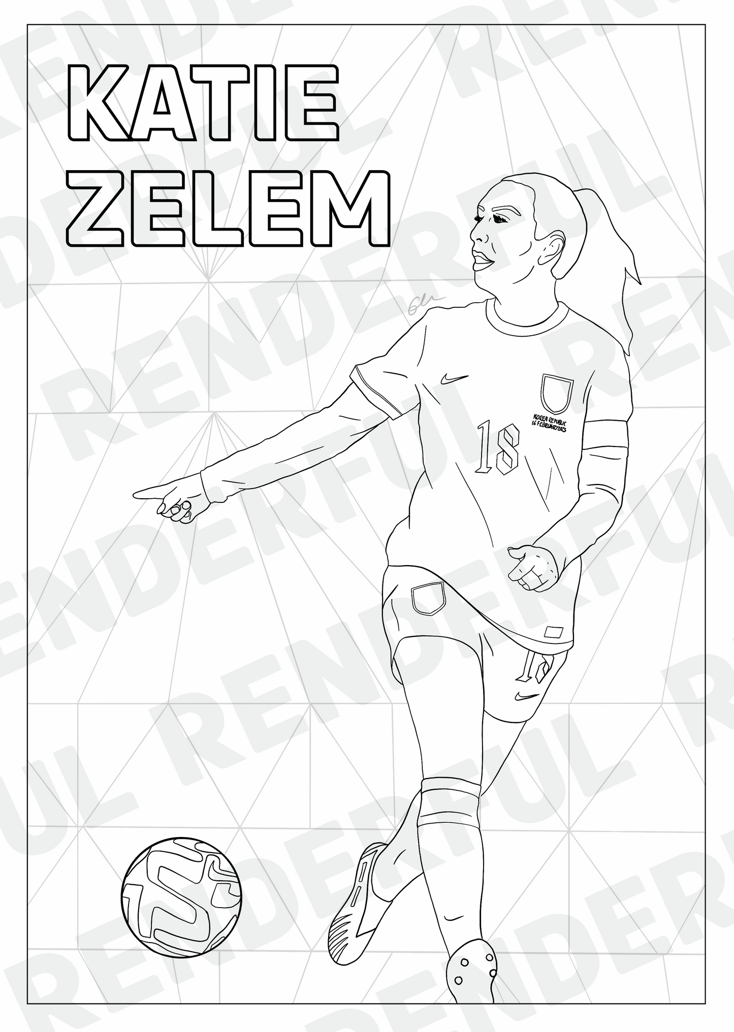 A4 England Lionesses Inspired Colouring Book