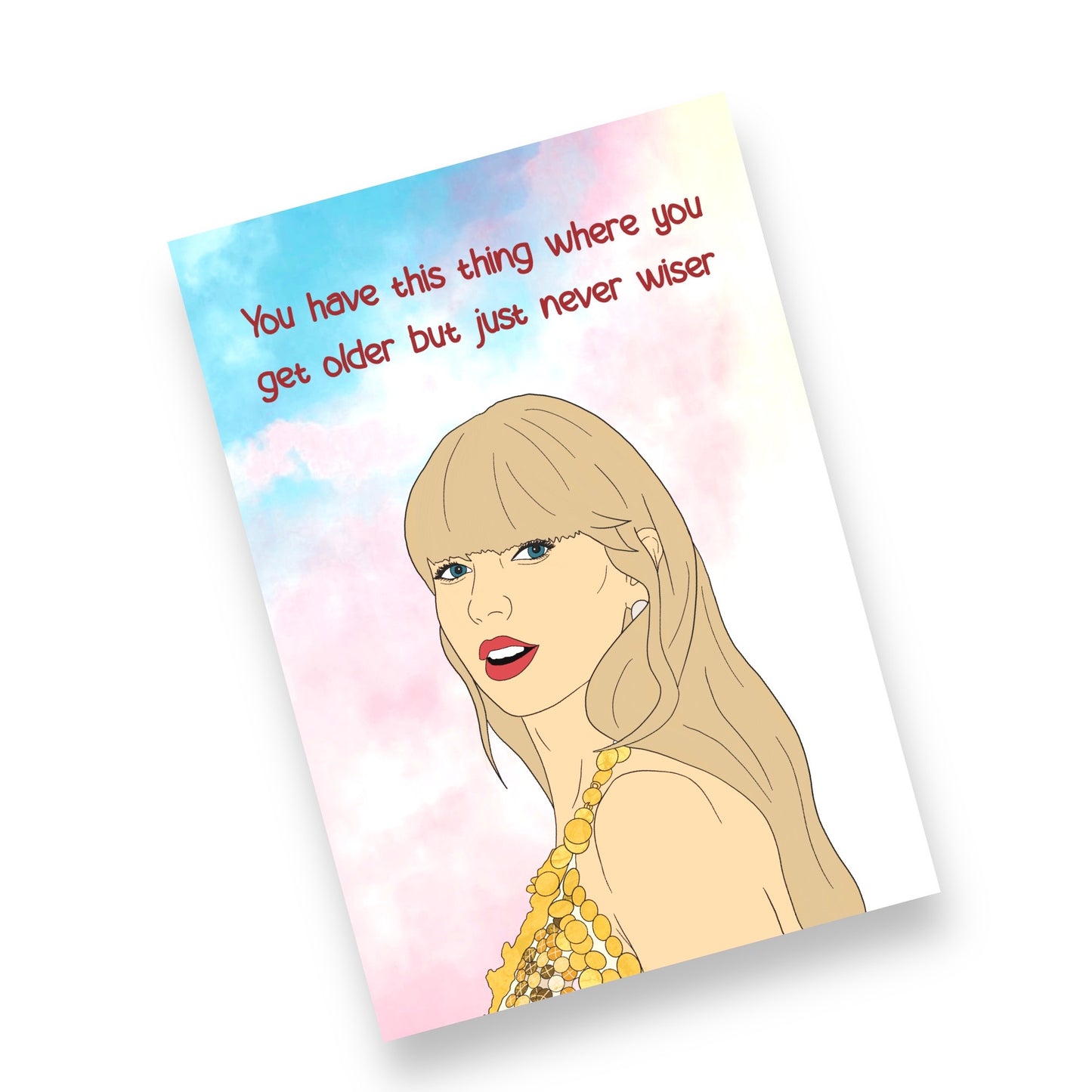 A5 Taylor Swift Lover Inspired Birthday Card