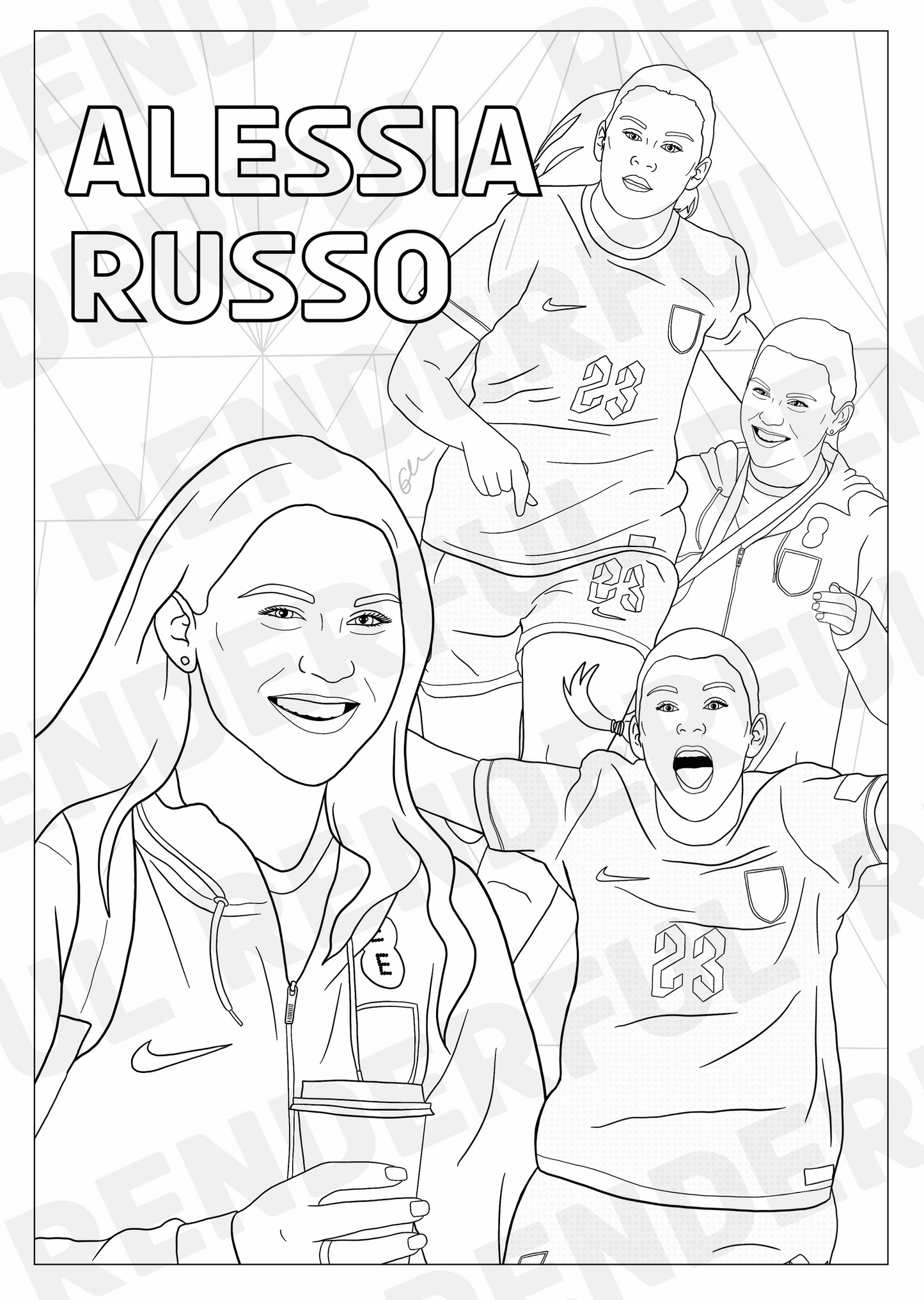 A4 England Lionesses Inspired Colouring Book