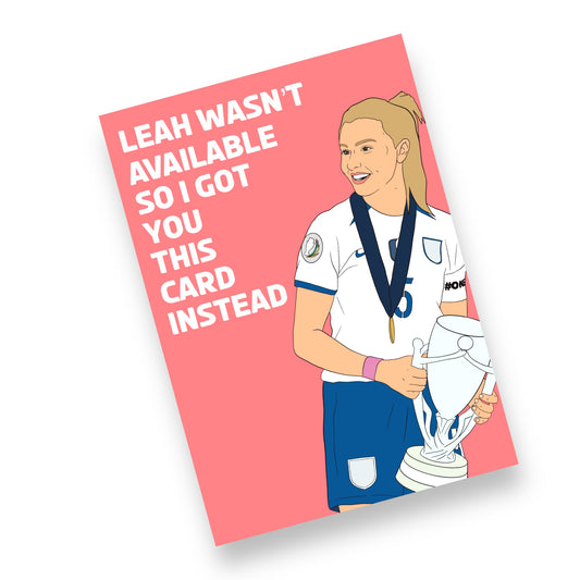 A5 England Lioness, Leah Wasn’t Available Birthday Card