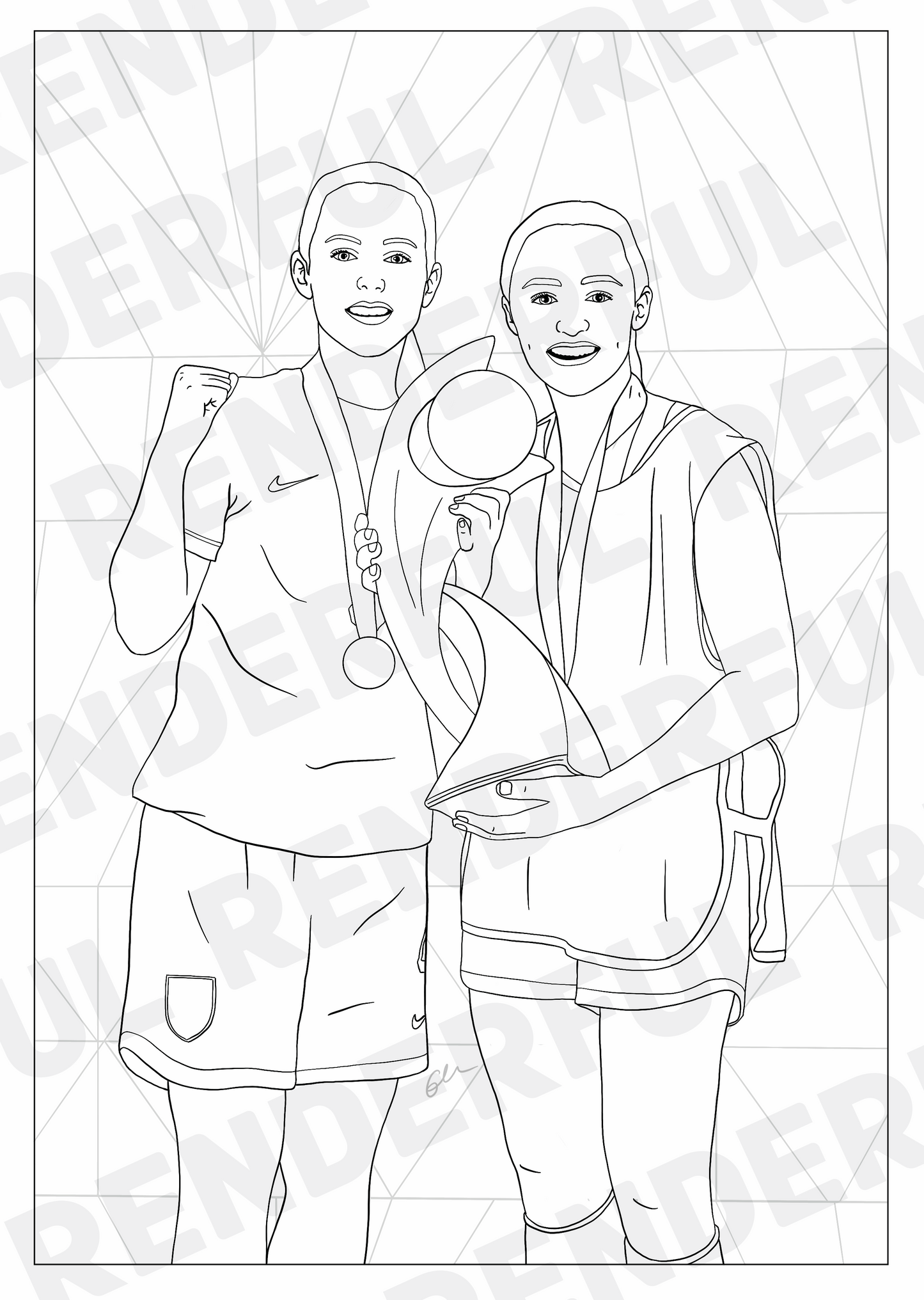 A4 England Lionesses Inspired Colouring Book