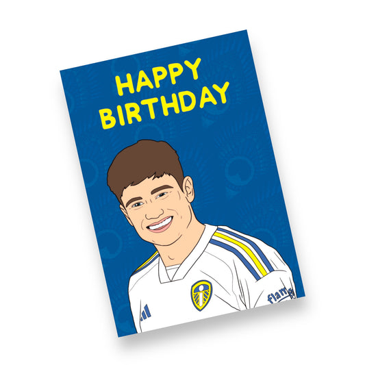 A5 Leeds United Dan James Birthday Card