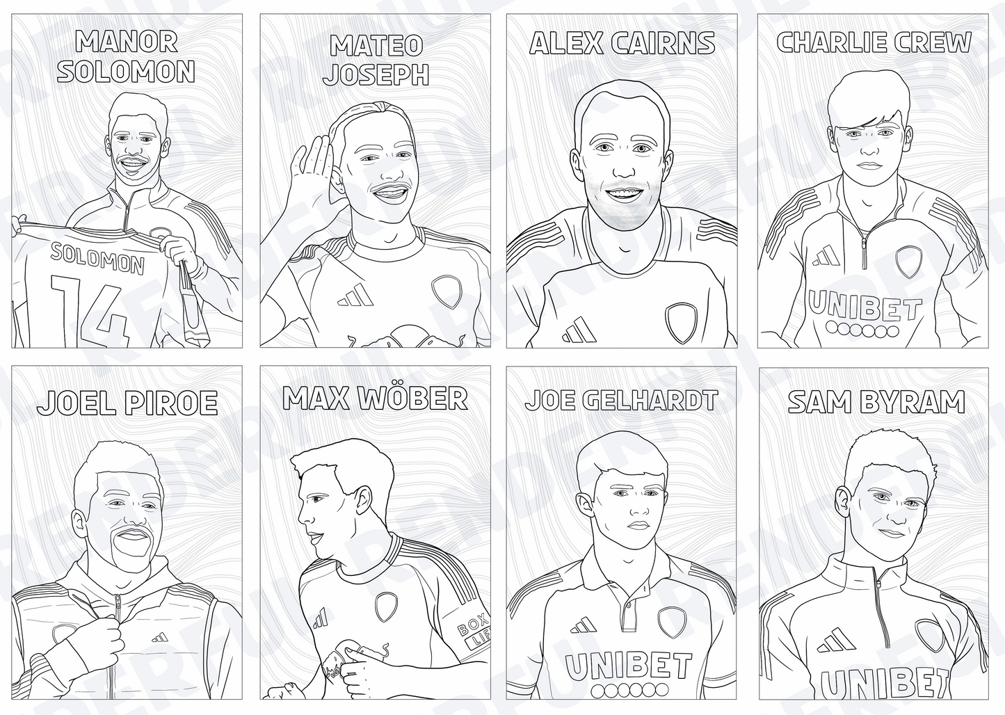 NEW! A4 Leeds United 2024/25 Colouring Book