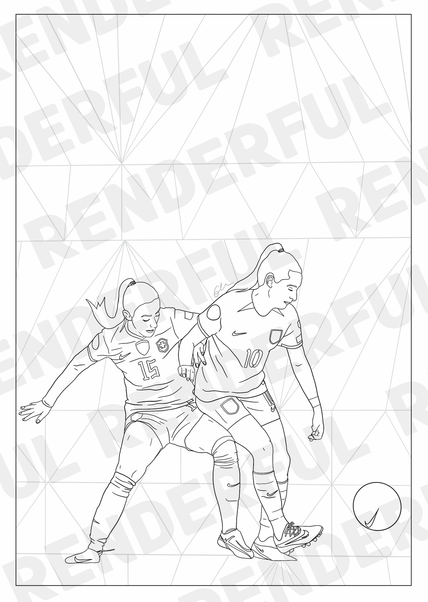 A4 England Lionesses Inspired Colouring Book