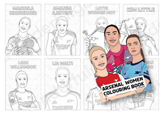 NEW A4 Arsenal Women 2024/25 Colouring Book