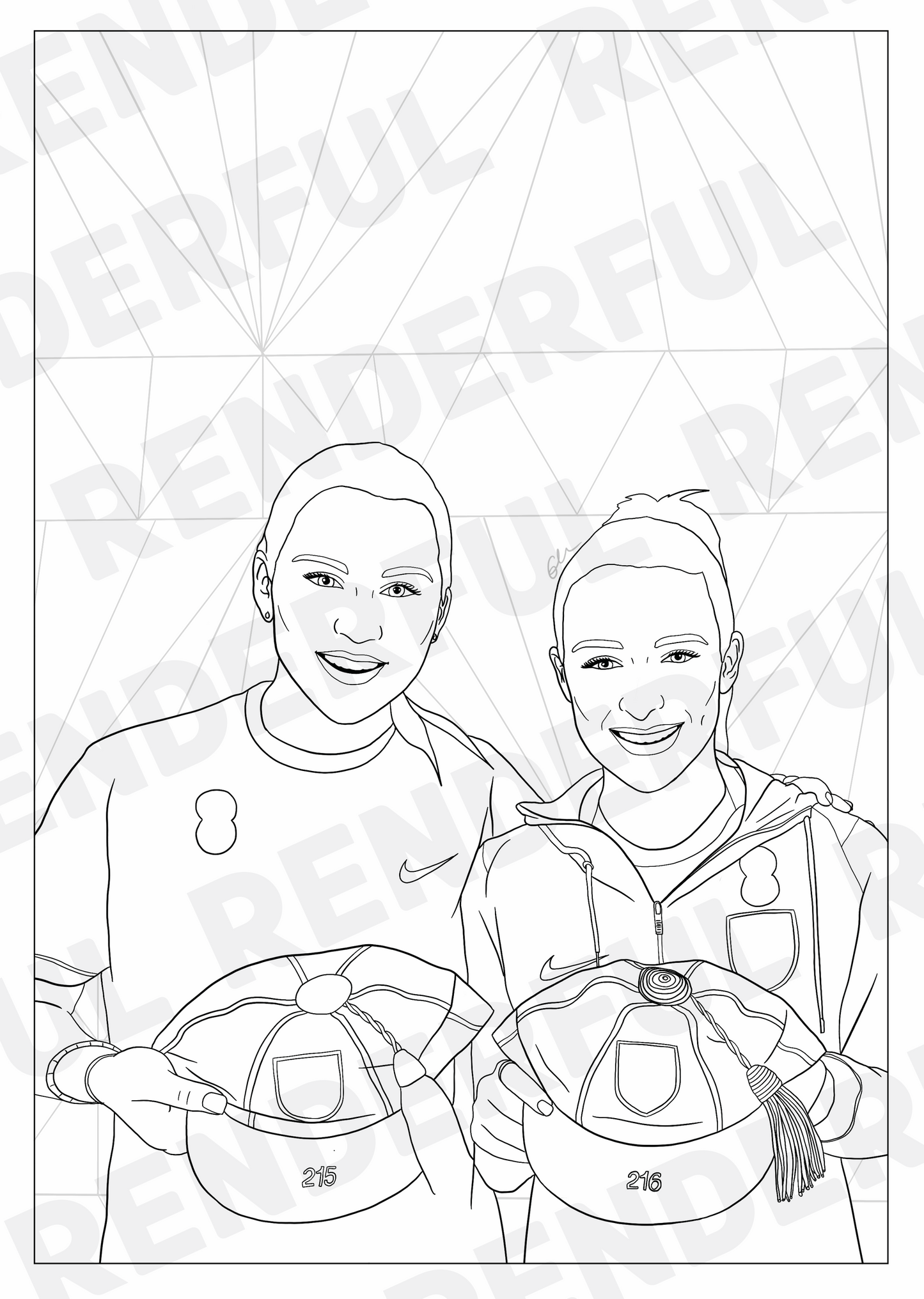 A4 England Lionesses Inspired Colouring Book