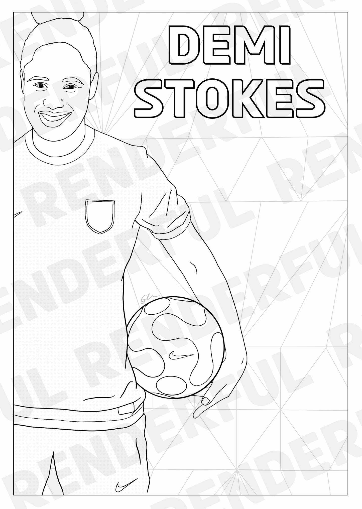 A4 England Lionesses Inspired Colouring Book