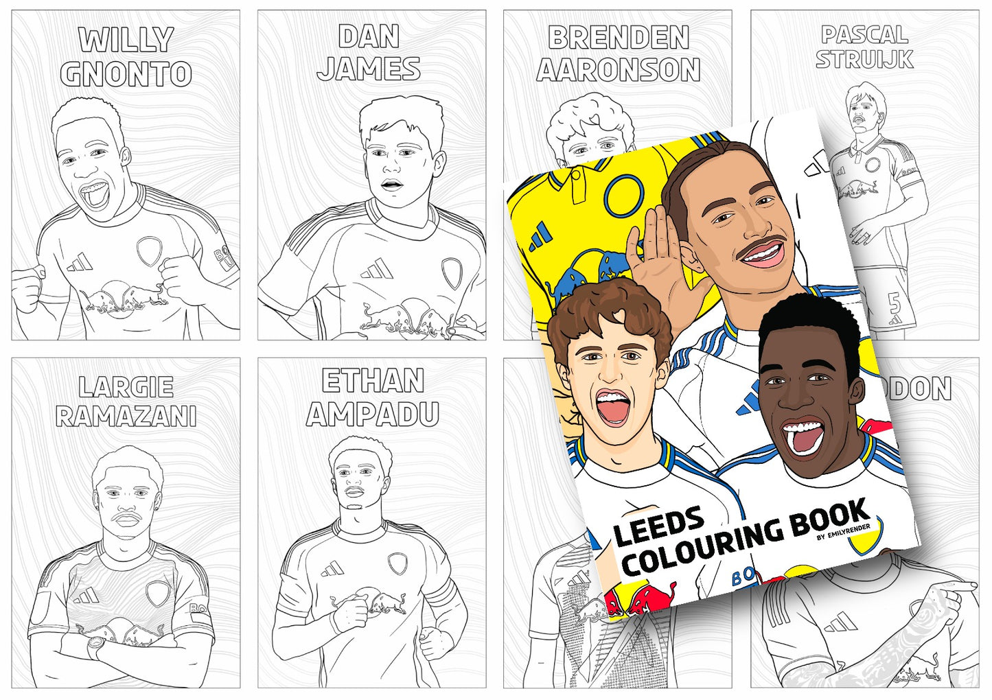 NEW! A4 Leeds United 2024/25 Colouring Book