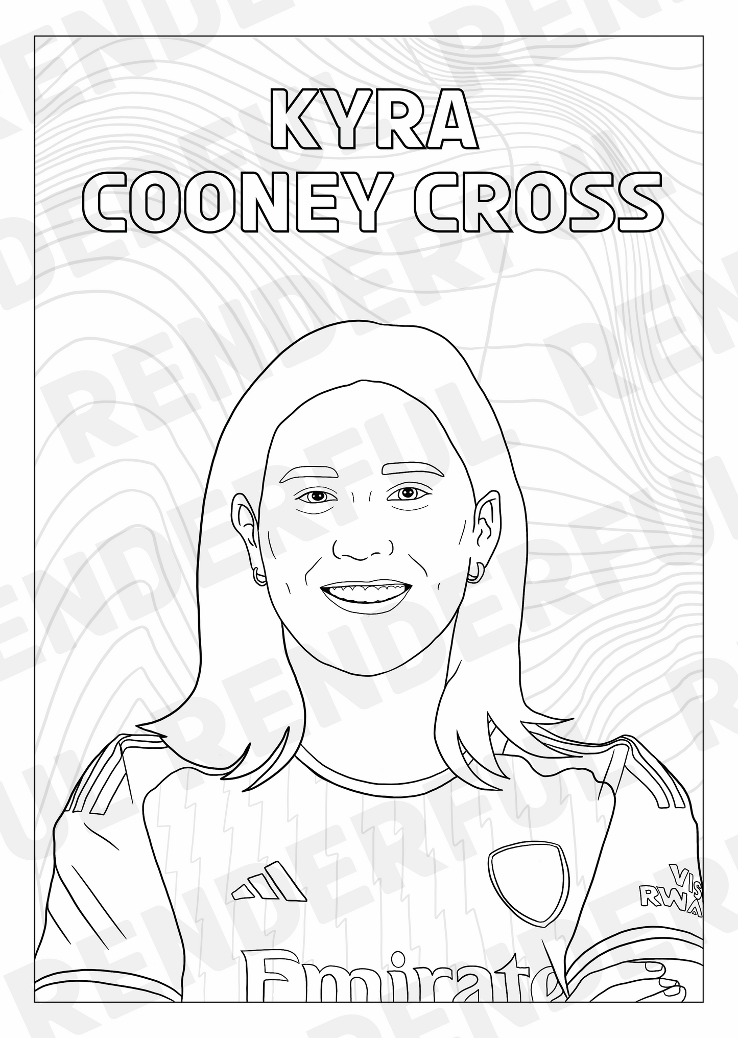 A4 Arsenal Women 2023/24 Inspired Colouring Book