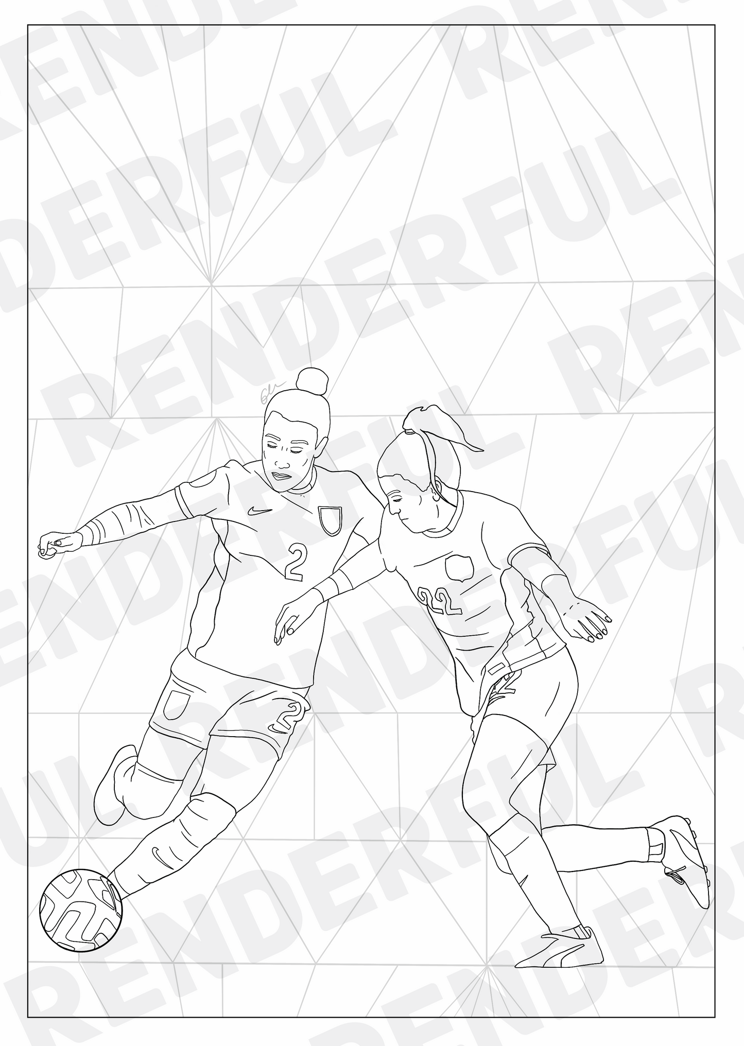 A4 England Lionesses Inspired Colouring Book