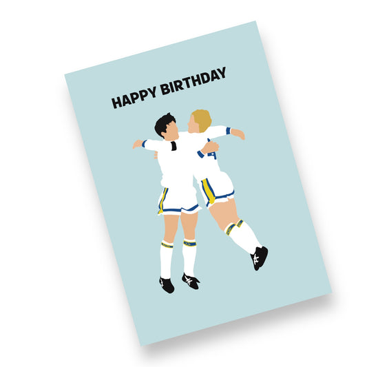 A5 Leeds United Legends, Batty & Speed Birthday Card