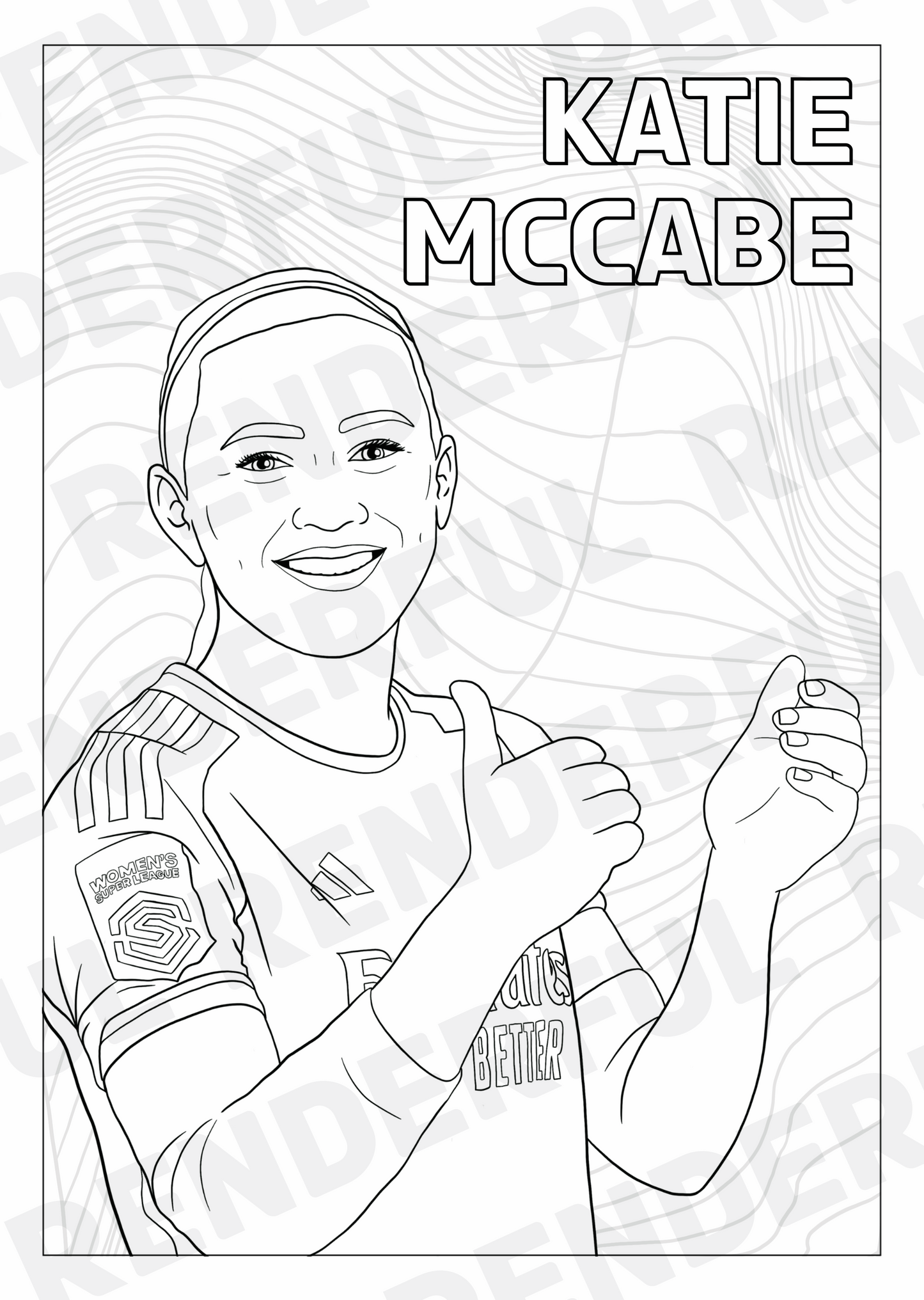 A4 Arsenal Women 2023/24 Inspired Colouring Book