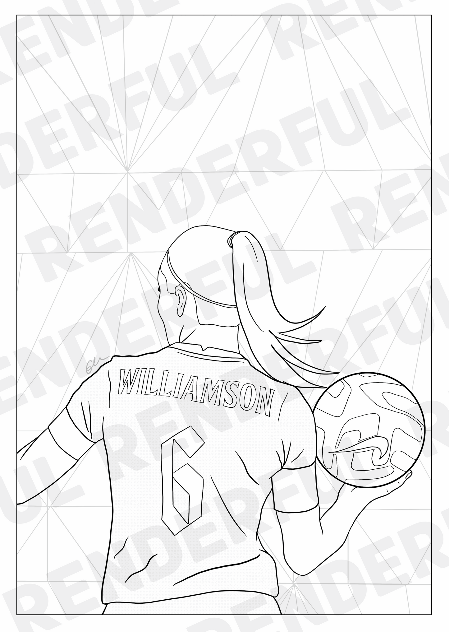 A4 England Lionesses Inspired Colouring Book