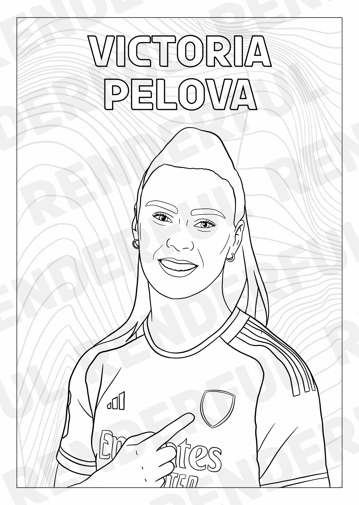 A4 Arsenal Women 2023/24 Inspired Colouring Book