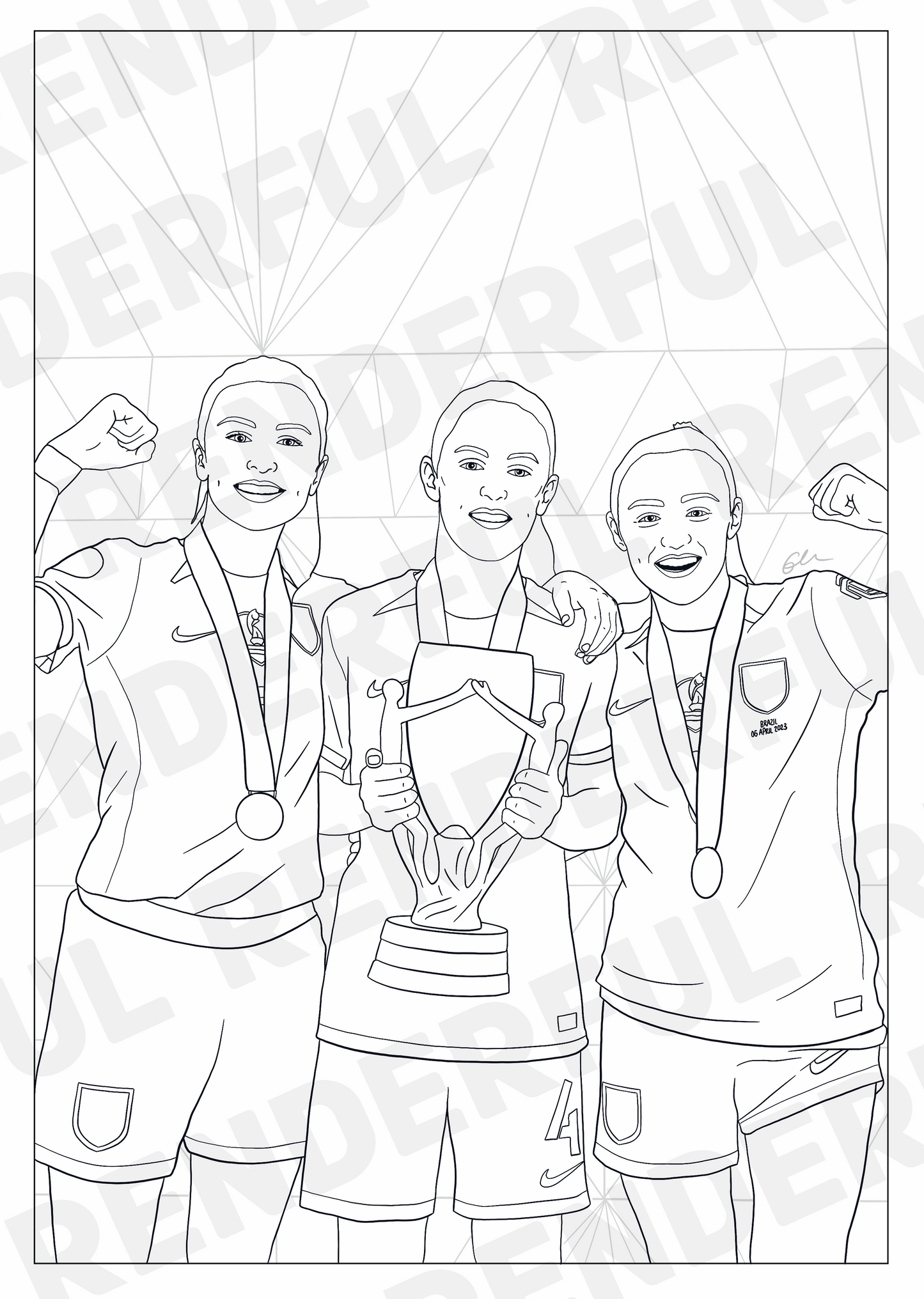 A4 England Lionesses Inspired Colouring Book