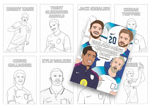 A4 England Mens Football Inspired Colouring Book