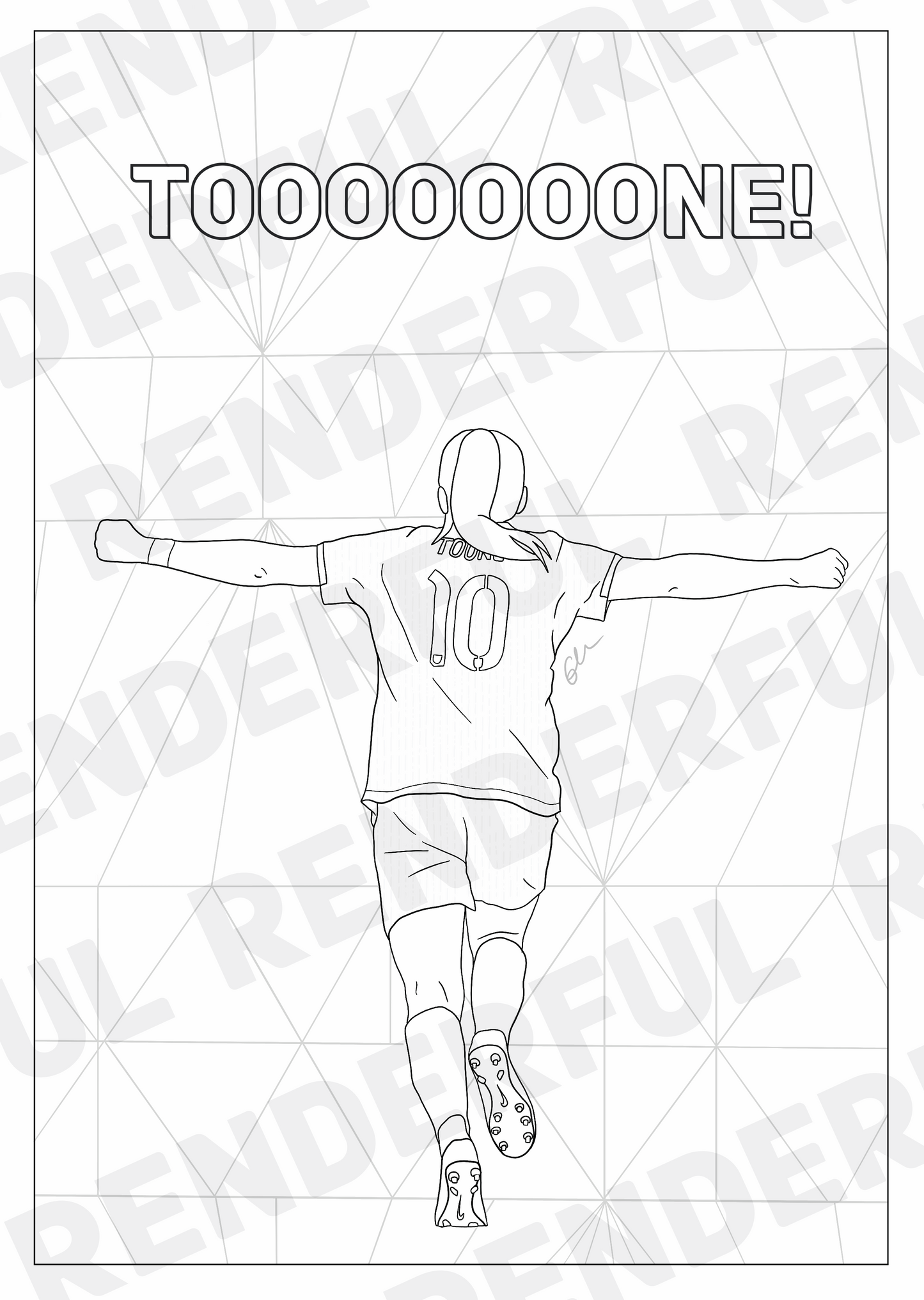 A4 England Lionesses Inspired Colouring Book