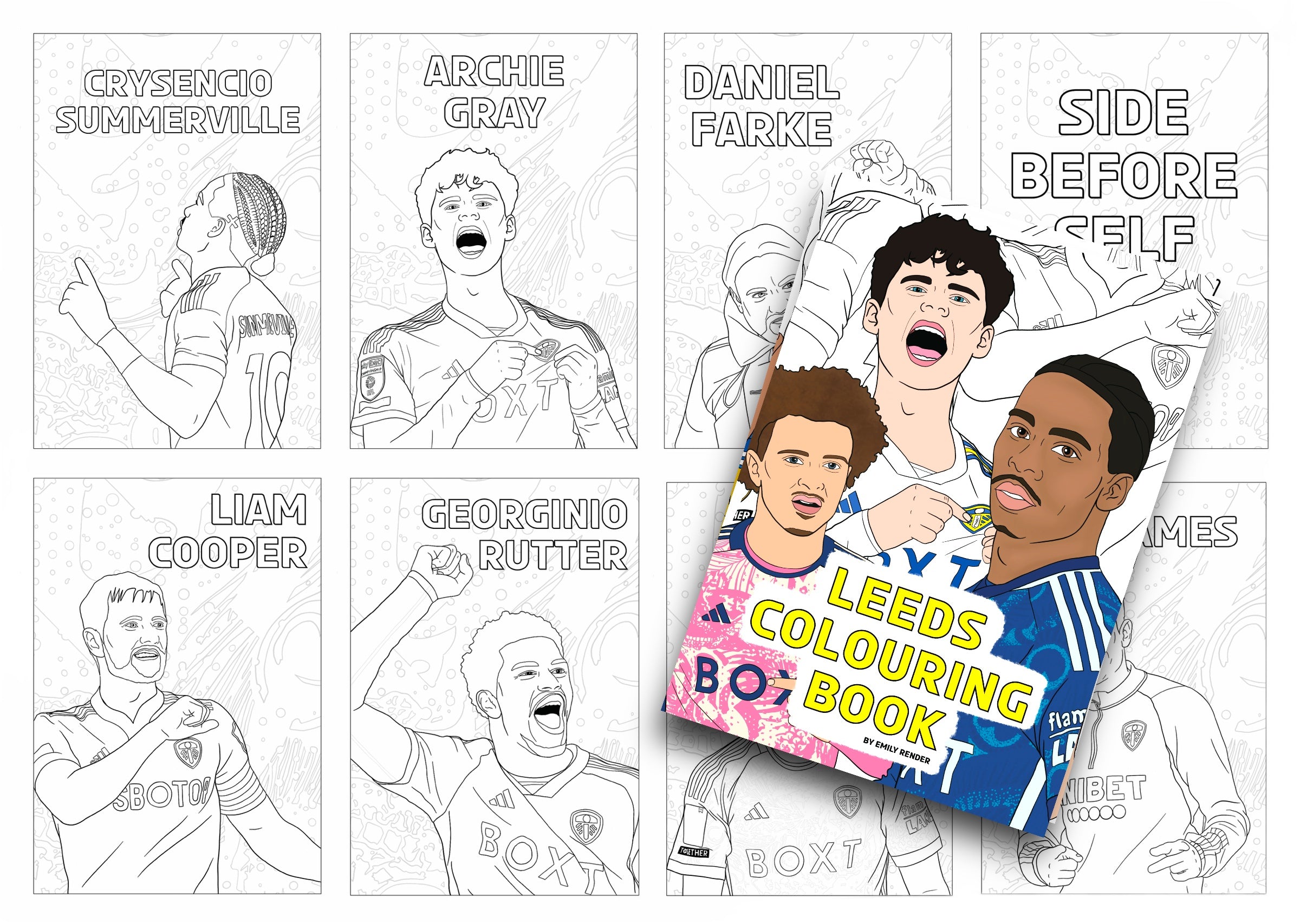 A4 Leeds United Inspired Colouring Book VOL 3 – Renderful