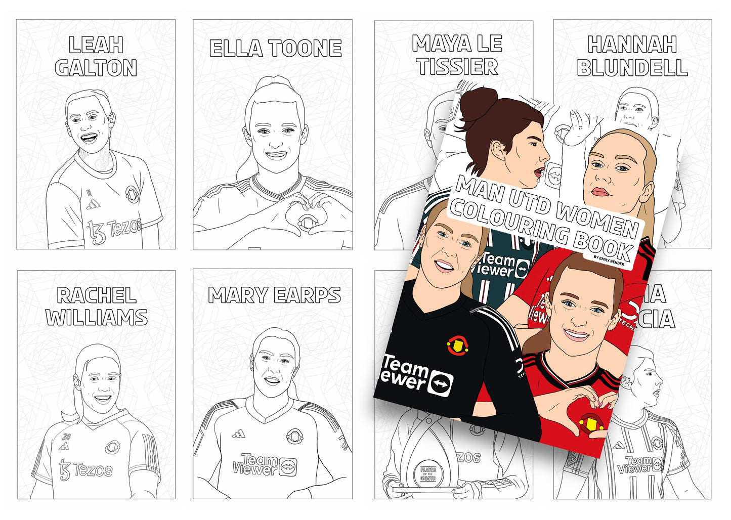 A4 Manchester Utd 2023/24 Inspired Colouring Book